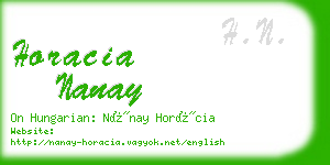 horacia nanay business card